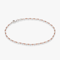 18K Rose Gold Over Silver
