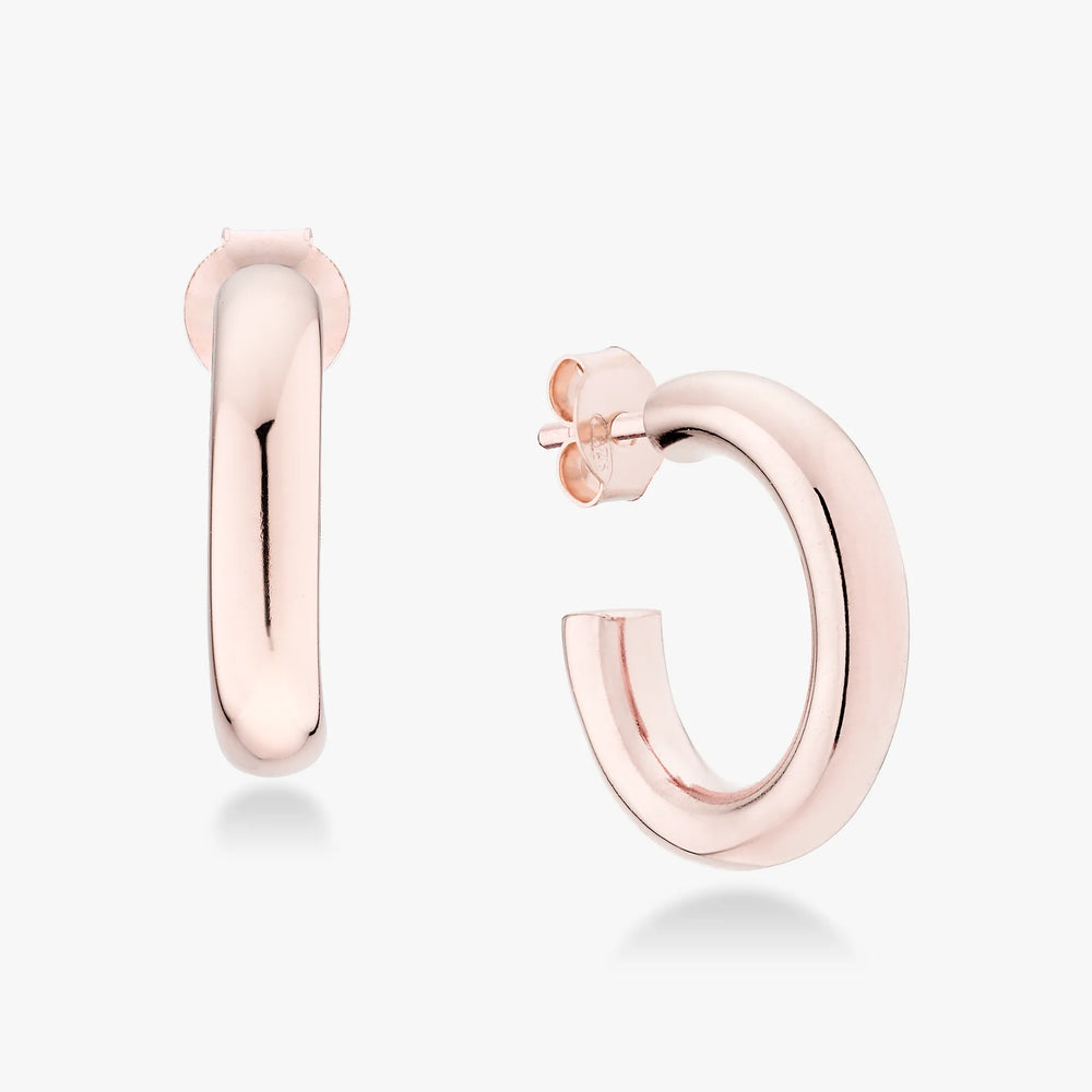 18K Rose Gold Over Silver