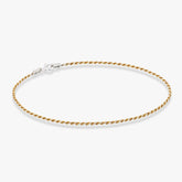 Two-Tone 18K Gold Over Silver