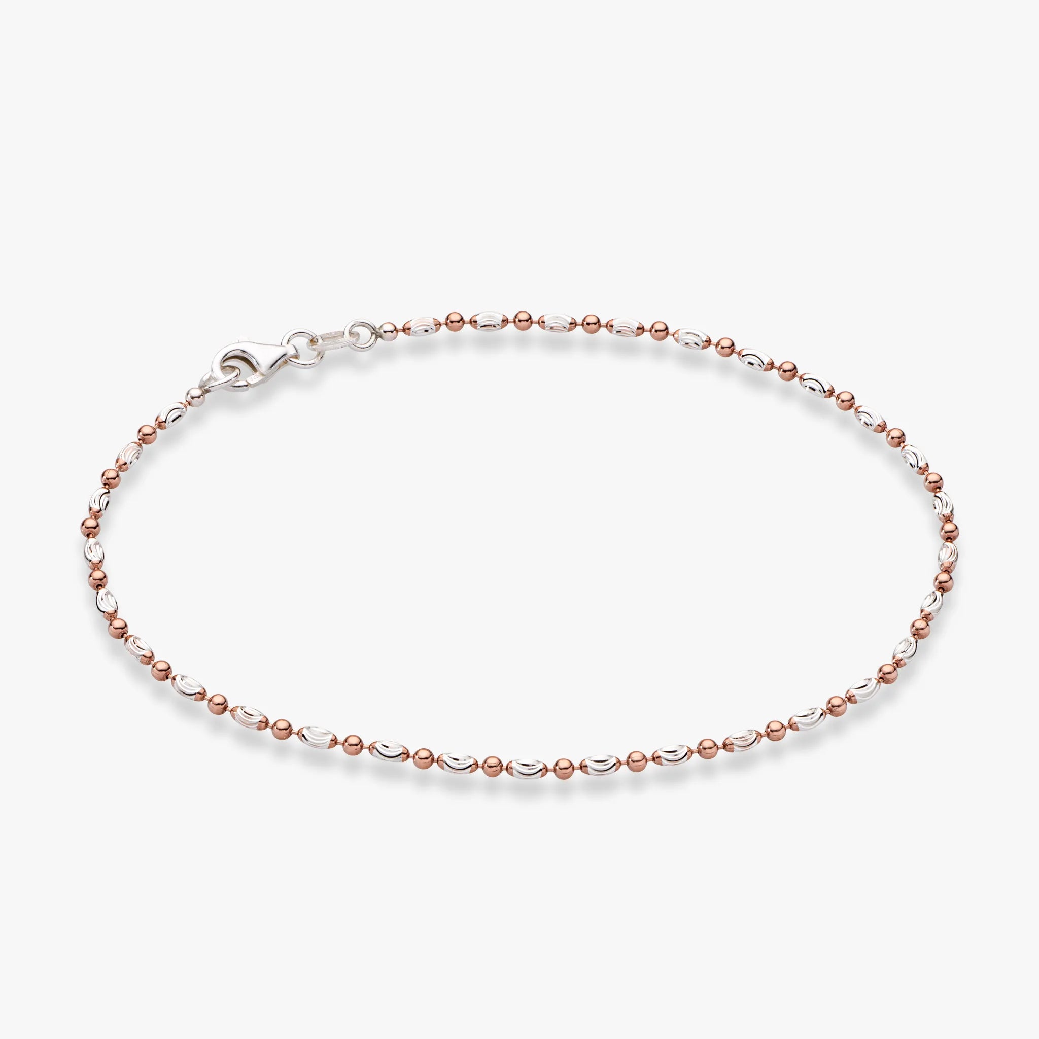 18K Rose Gold Over Silver