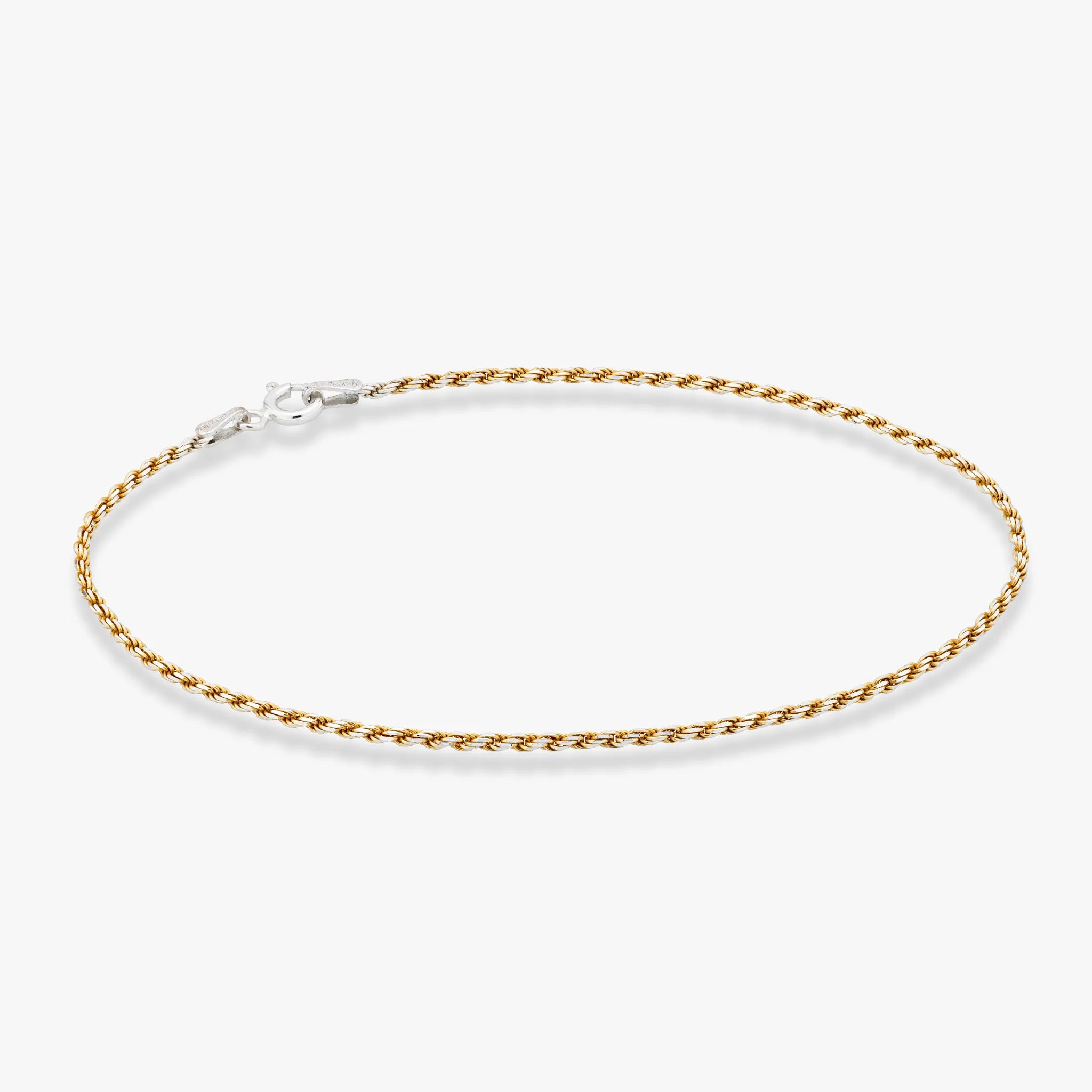 Two-Tone 18K Gold Over Silver