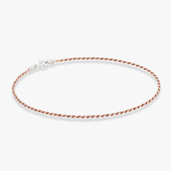Two-Tone 18K Rose Gold Over Silver