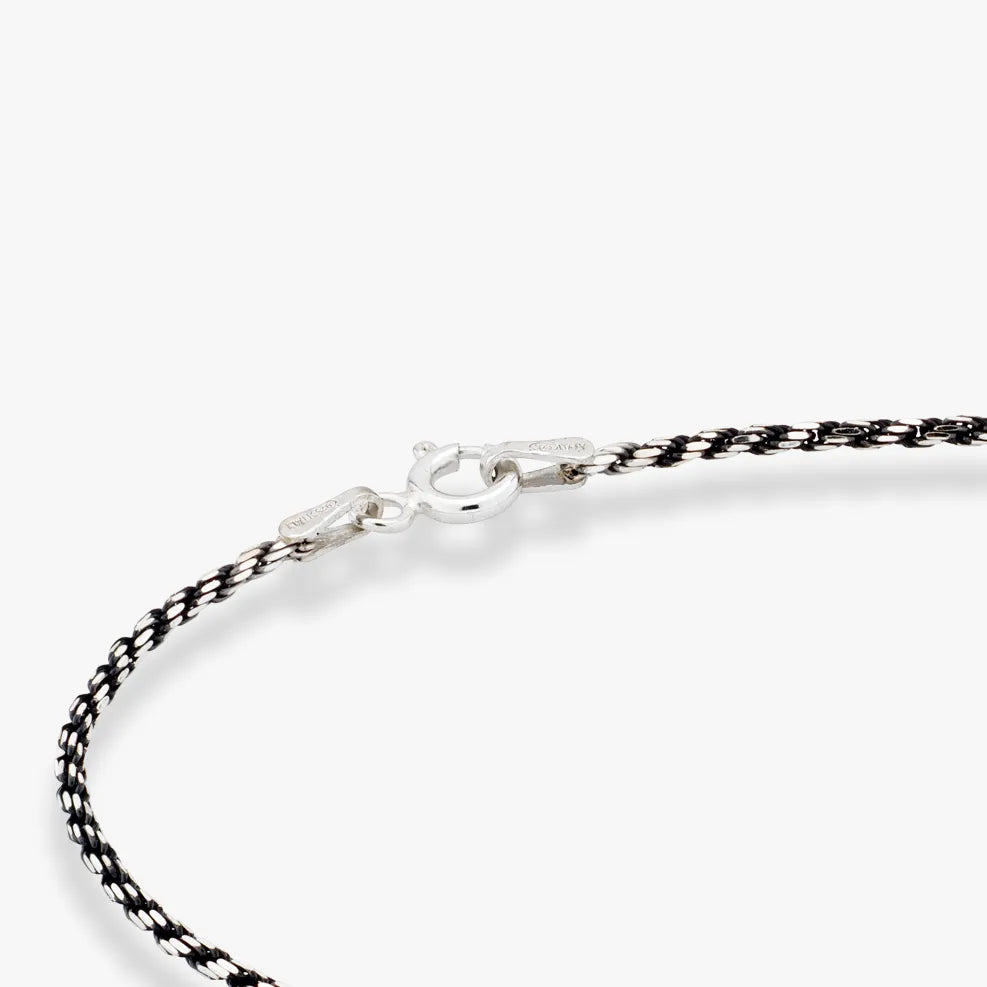Two-Tone Black Rhodium Over Silver