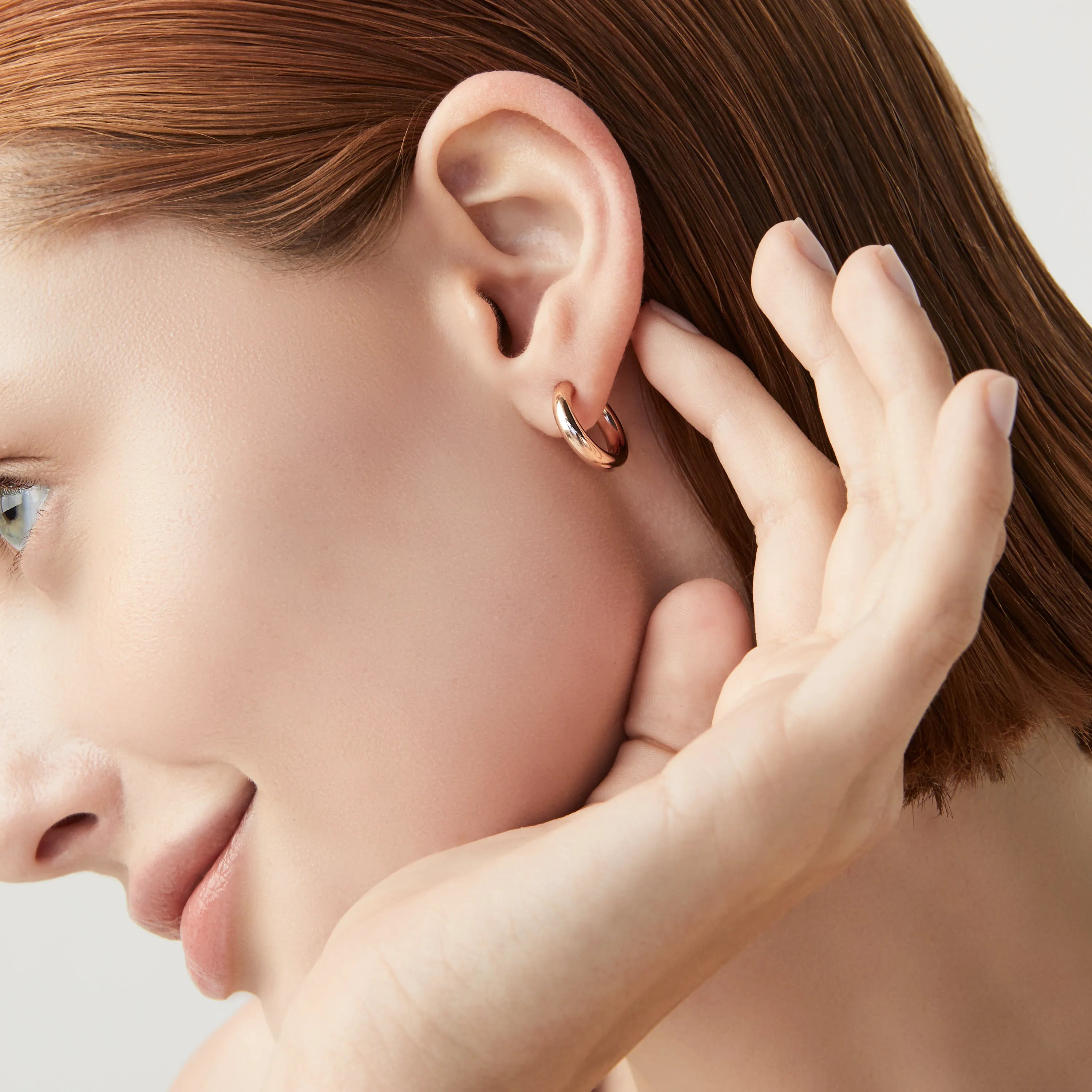 18K Rose Gold Over Silver