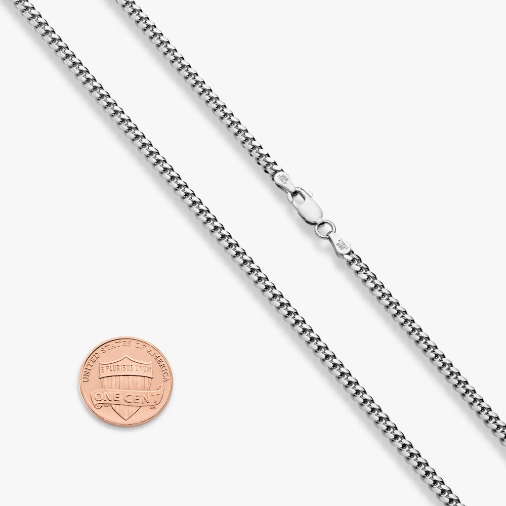 Rhodium Plated Sterling Silver